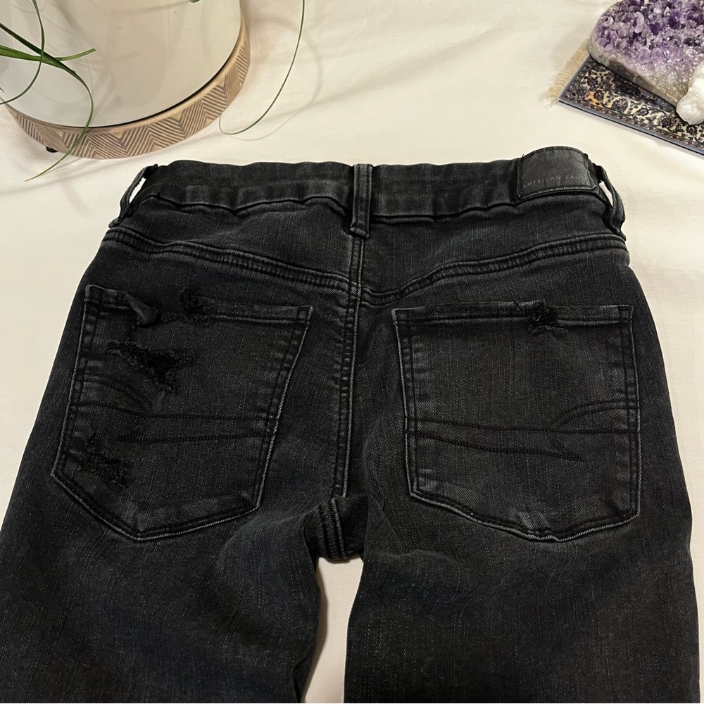 AE Forever Soft Ripped High-Rise Jegging Crop. Always Black. Size 6. NWOT. - Picture 7 of 9